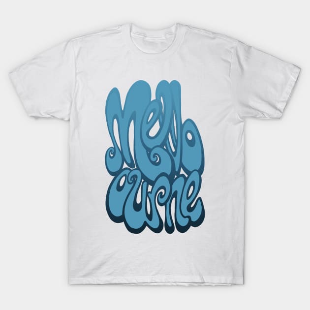 Melbourne text - Sailor Blue T-Shirt by BigNoseArt